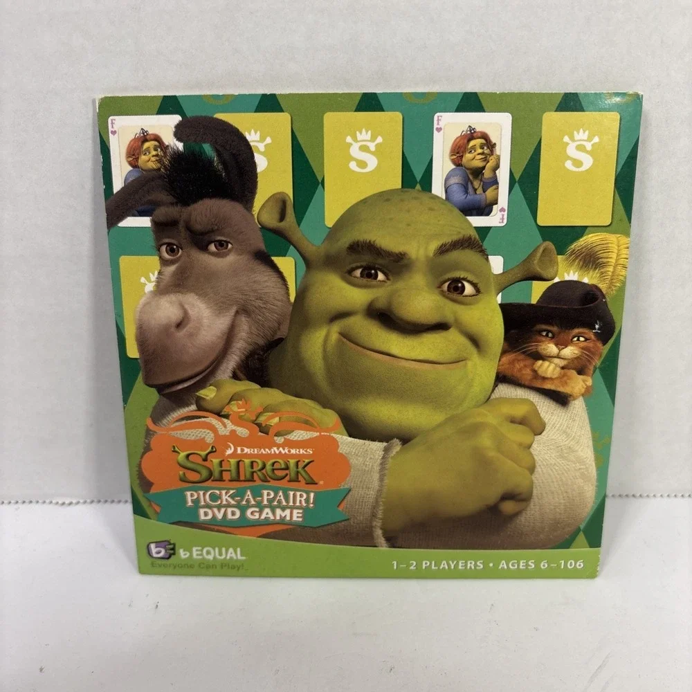 DreamWorks Shrek Pick-A-Pair DVD Game bEQUAL 2007 Interactive Memory Match Game
